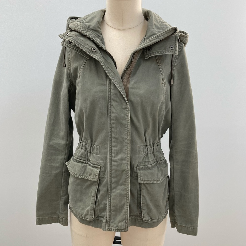 H&M L.O.G.G. Green Canvas Utility Jacket